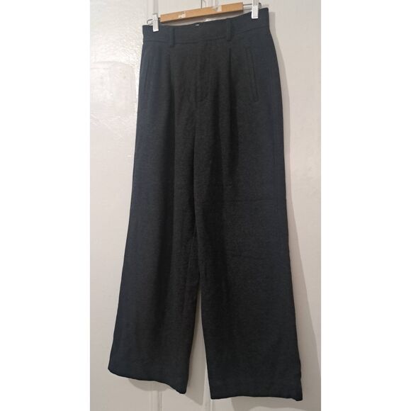 Everlane womens size 4 TALL LONG FIT wide leg wool pants HI RISE soft well made - Picture 1 of 7